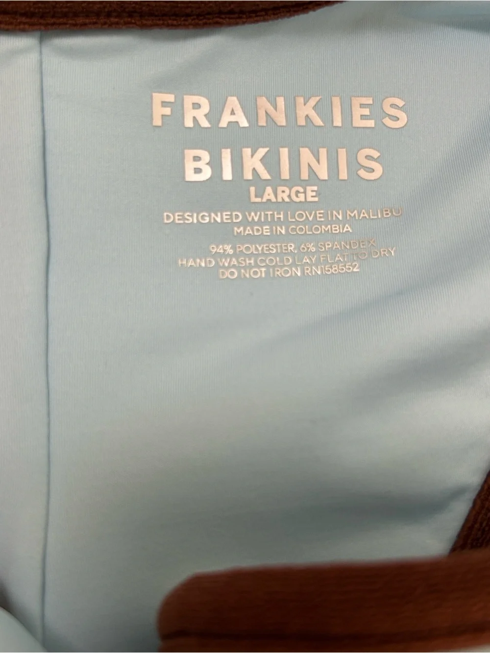 Frankies Bikinis Katarina Terry Cheeky Bikini Bottom in Dolphin L